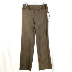 NWT Rafaella Slacks Classic Fit Size 10 Brown Tweed